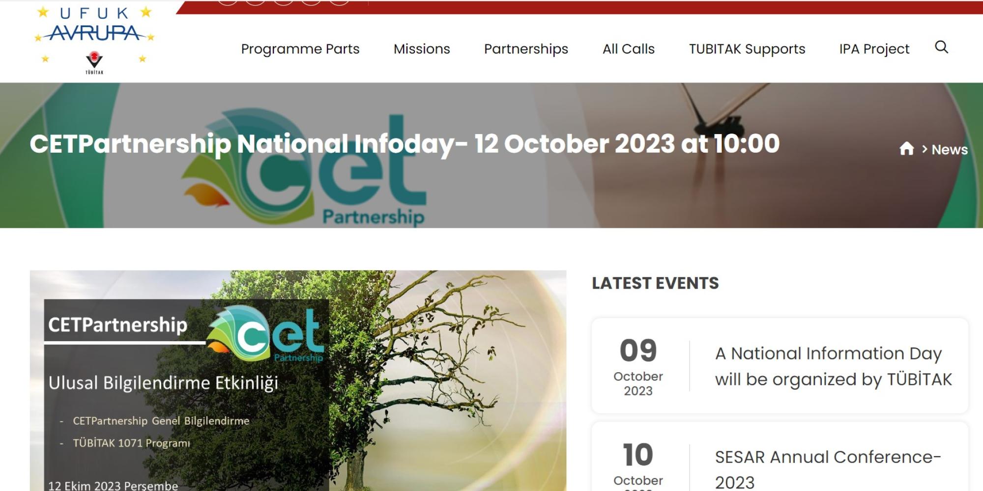 Turkish National Infoday for the CETPartnership 2023 Joint Call